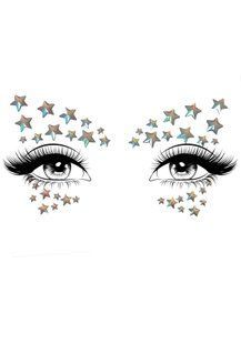 Наклейки-стразы для лица светящиеся в темноте Leg Avenue Celeste face jewels sticker (звездочки) картинка