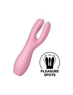 Кліторальний вібратор із трьома пальчиками Satisfyer Threesome 3 Pink зображення