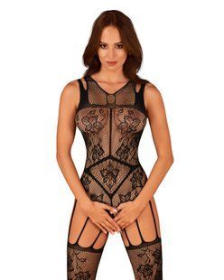 Ажурний бодістокінг з відкритим доступом Obsessive Bodystocking F239, розмір S/M/L зображення