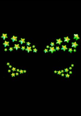Наклейки-стрази для обличчя, що світяться у темряві Leg Avenue Celeste face jewels sticker (зірочки) зображення