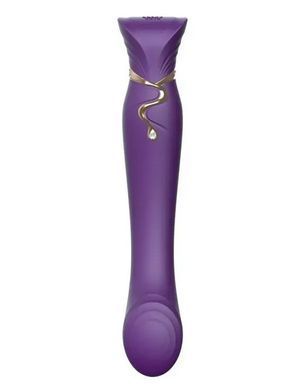 Смартвібратор з підігрівом та пульсацією Zalo Queen Twilight Purple + кристал Swarovski (діаметр 3,3 см) зображення