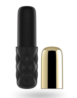 Міні-вібратор кліторальний зі знімним ковпачком Satisfyer Mini Lovely Honey Gold зображення