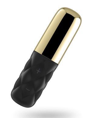 Міні-вібратор кліторальний зі знімним ковпачком Satisfyer Mini Lovely Honey Gold зображення