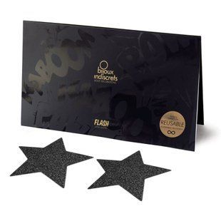 Прикраса на соски (зірка) Bijoux Indiscrets - Flash Star Black (Чорна) зображення