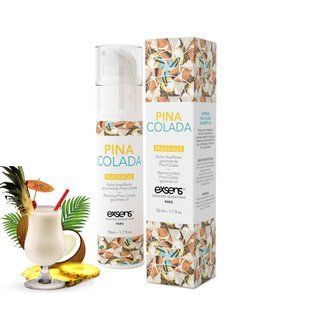 Массажное масло сьедобное разогревающее EXSENS Massage oil Pina Colada Пина Колада (50 мл) картинка