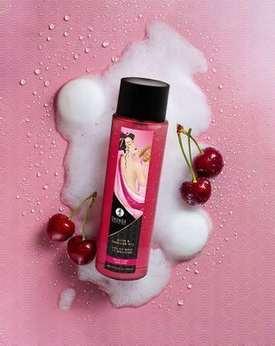 Гель для душу з вітаміном Е та рослинними оліями Shunga Shower Gel Frosted Cherry, вишня (370 мл) зображення