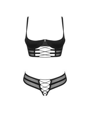 Откровенный комплект с доступом Obsessive Roxelia 2-pcs crotchless set, размер XS/S картинка
