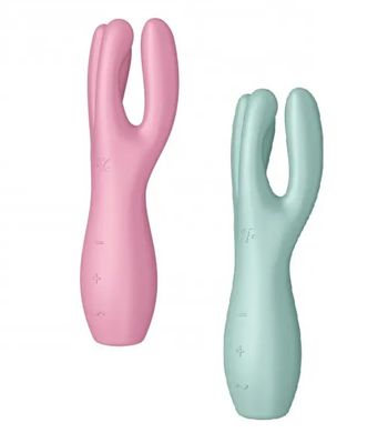 Кліторальний вібратор із трьома пальчиками Satisfyer Threesome 3 Pink зображення