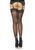 Чулки под пояс со швом, бантом и стразами сзади Leg Avenue Stockings Rhinestone backseam OS Black картинка