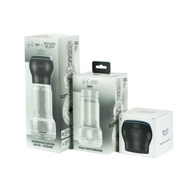 Мастурбатор Kiiroo Feel Pocket Crystal с интерактивной насадкой PowerBlow Combo Set картинка