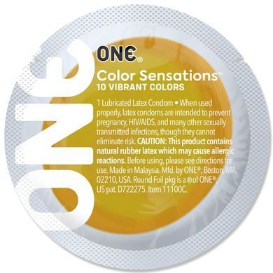 Презерватив со смазкой ONE Color Sensations ONE will get you there Yellow (1 шт) картинка