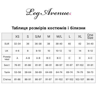 Боді зі стреп Leg Avenue Patent Leather Harness Teddy, розмір S зображення