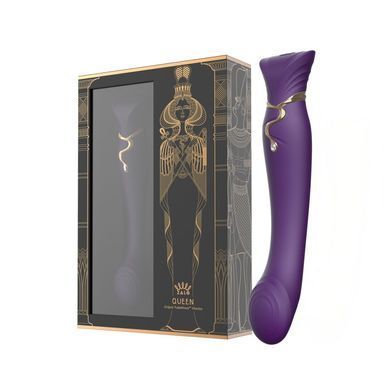 Смартвібратор з підігрівом та пульсацією Zalo Queen Twilight Purple + кристал Swarovski (діаметр 3,3 см) зображення