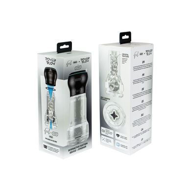 Мастурбатор Kiiroo Feel Pocket Crystal с интерактивной насадкой PowerBlow Combo Set картинка