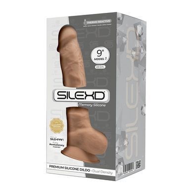 Фаллоимитатор на присоске SilexD Tomas Caramel (MODEL 1 size 9in), диаметр 4,9 см картинка