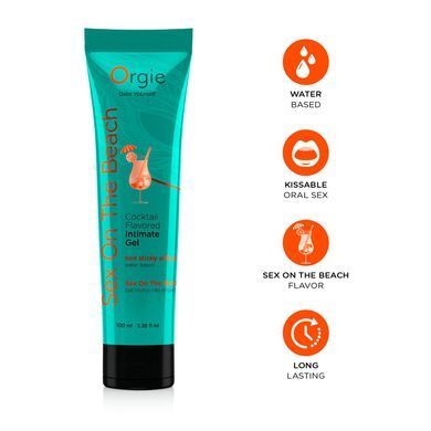 Съедобный лубрикант на водной основе Orgie Lube Tube Sex On The Beach, коктейль Секс на пляже (100 мл) картинка