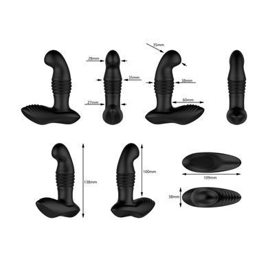 Массажер простаты с вибрацией, пульсацией и пультом ДУ Nexus Thrust Prostate Edition (диаметр 3,8 см) картинка