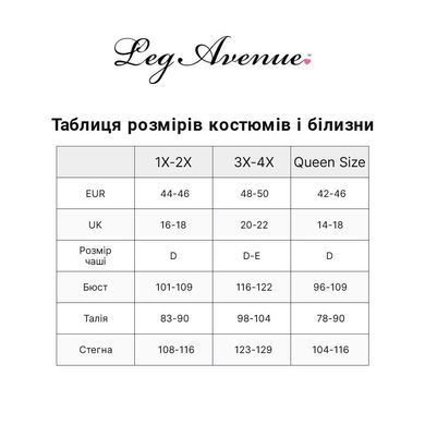 Чулки с кружевом Leg Avenue Lace top opaque thigh highs Black, размер 1X/2X картинка