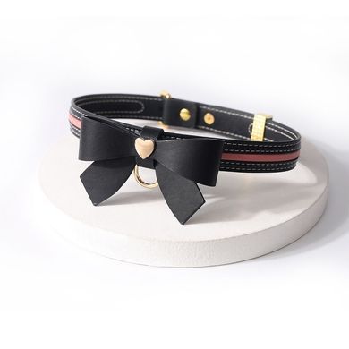 Поводок с ошейником LOCKINK SEVANDA Love Heart Butterfly Leather Collar Set Black картинка