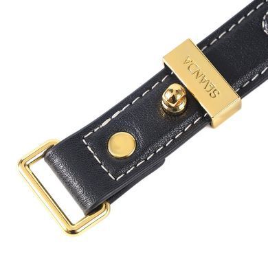 Поводок с ошейником LOCKINK SEVANDA Love Heart Butterfly Leather Collar Set Black картинка