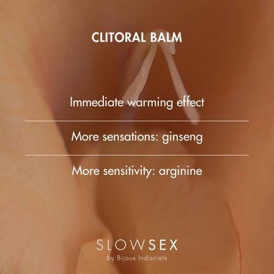 Розігріваючий бальзам для клітора Bijoux Indiscrets Slow Sex Clitoral balm (10 мл) зображення
