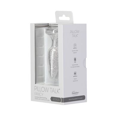 Стеклянная анальная пробка Pillow Talk Fancy Luxurious Glass Anal Plug (диаметр 3,1 см, вибропуля в подарок) картинка