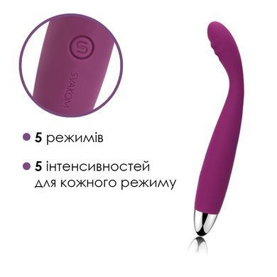 Тонкий вібратор точки G Svakom Cici Violet (діаметр 2 см) зображення