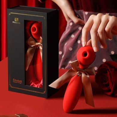 Вакуумний стимулятор та вібратор у преміальній упаковці KisToy Elizabeth (діаметр 3,5 см) зображення