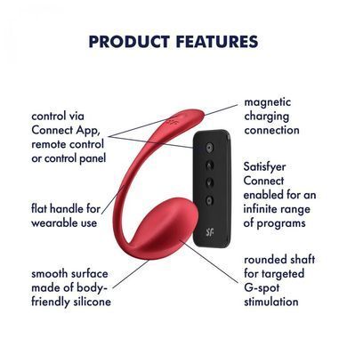 Смарт - віброяйце Satisfyer Shiny Petal Connect App (діаметр 3,9 см) зображення