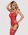 Бодистокинг с имитацией чулок Obsessive Bodystocking F214 red, размер S/M/L картинка