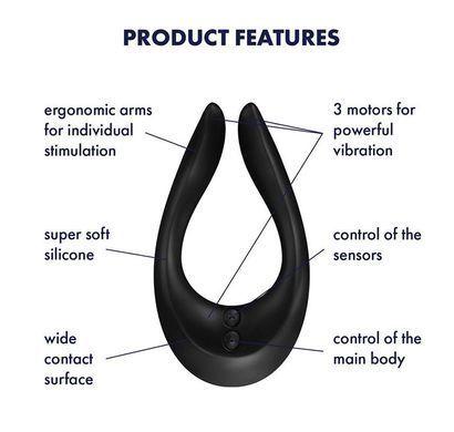 Многофункциональный вибратор для пар Satisfyer Endless Joy Black, черный картинка