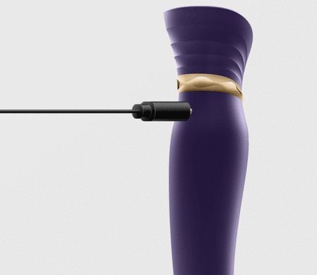 Смартвібратор з підігрівом та пульсацією Zalo Queen Twilight Purple + кристал Swarovski (діаметр 3,3 см) зображення