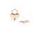 Замок сердце с ключами Liebe Seele Heart Shape Padlock Rose Gold (2 шт) картинка