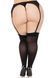 Чулки с кружевом Leg Avenue Lace top opaque thigh highs Black, размер 1X/2X картинка 2