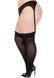 Чулки с кружевом Leg Avenue Lace top opaque thigh highs Black, размер 1X/2X картинка 4