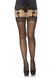 Чулки под пояс со швом, бантом и стразами сзади Leg Avenue Stockings Rhinestone backseam OS Black картинка 2
