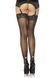 Чулки под пояс со швом, бантом и стразами сзади Leg Avenue Stockings Rhinestone backseam OS Black картинка 1