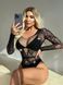 Боди с длинным рукавом и стразами JSY WW7041 Black One Size картинка 7