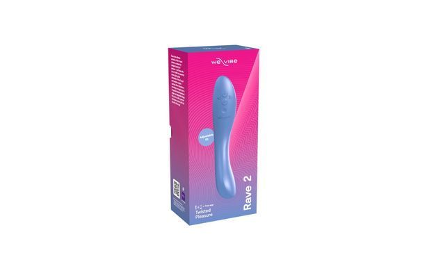 Смарт-вибратор для точки G We-Vibe Rave 2 Twisted Pleasure Blue (диаметр 3,1 см) картинка