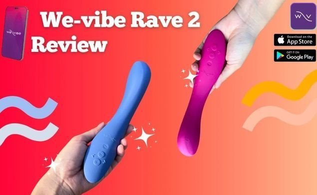 Смарт-вибратор для точки G We-Vibe Rave 2 Twisted Pleasure Blue (диаметр 3,1 см) картинка