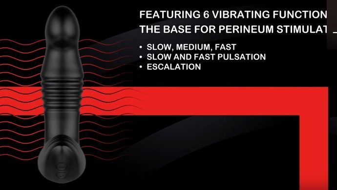Массажер простаты с вибрацией, пульсацией и пультом ДУ Nexus Thrust Prostate Edition (диаметр 3,8 см) картинка