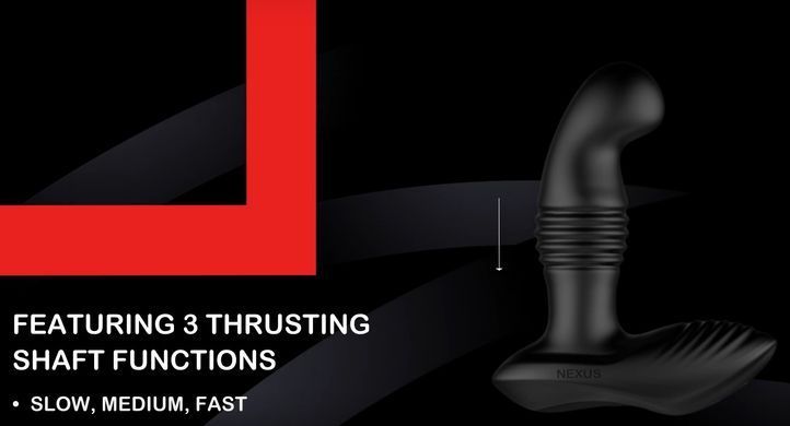 Массажер простаты с вибрацией, пульсацией и пультом ДУ Nexus Thrust Prostate Edition (диаметр 3,8 см) картинка