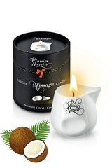 Масажна свічка в керамічному посуді Plaisirs Secrets Coconut кокос (80 мл) зображення