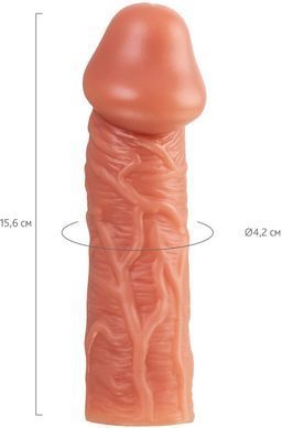 Насадка на член з отвором для мошонки Kokos Cock Sleeve CS 001, розмір M зображення