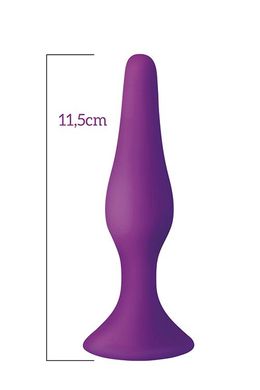 Анальна пробка на присосці MAI Attraction Toys №33 Purple (діаметр 3 см, довжина 11,5 см) зображення