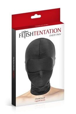 Капюшон для БДСМ Fetish Tentation Closed Hood (повністю закриває голову) зображення