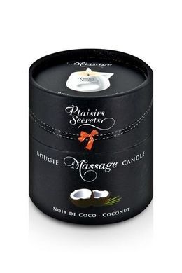 Массажная свеча в керамическом сосуде Plaisirs Secrets Coconut кокос (80 мл) картинка