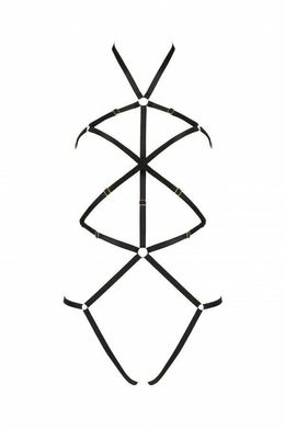 Портупея-боді зі стреп Passion Exclusive IVENA BODY black, розмір L/XL зображення