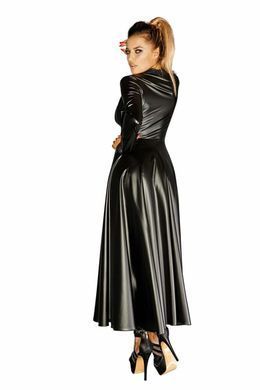 Сексуальное платье-плащ Noir Handmade F128C Powerwetlook gown coat, размер S картинка