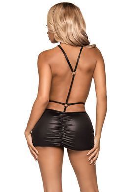 Сукня з відкритими грудьми Leg Avenue Wet look open cup mini dress Black O/S зображення
